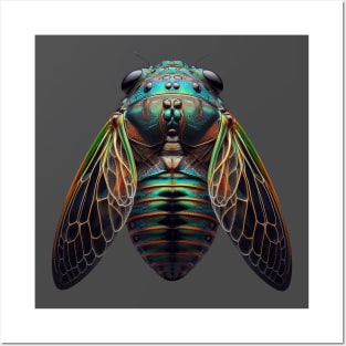 cool Cicada Insect Great Eastern Brood X USA 2024 Posters and Art